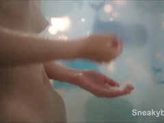 18 anni, Bagno, Fatto in casa, Lesbica, Doccia, Spia, Tette, Guardone