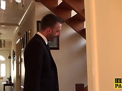 English ginger sub cockrides dom to pay debt