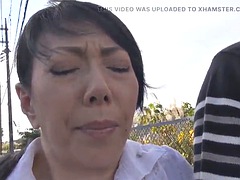 Азиатки, Бабушки, Японки, Зрелые, Милф, На природе, Вибратор, Жена