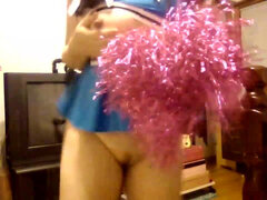 Naked Horny Asian Cheerleader Dance to Music Video