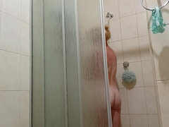 Afrikai, Amatőr, Szőke, Nuni, Zuhanyozó, Egyedül