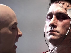 69, 침실, 흑갈색 머리, 핑거링, 키스, 레즈비언, 수음, 면도된