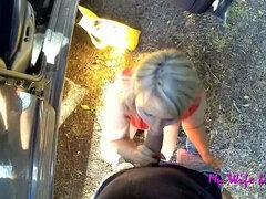 Enthousiasteling, Pijpbeurt, Sperma in mond, Hd, Huisvrouw, Italiaans, Buiten, Vrouw