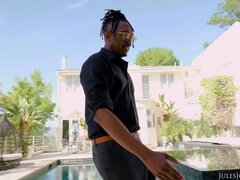 Stor kukk, Søt, Ansiktssperm, Raseblandet, Brystvorter, Utendørs, Truser, Synsvinkel