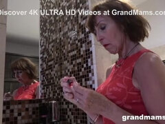 Amatör, Brunett, Cougar, Kvinna, Granny, Enorm dildo, Fitta, Vibrator