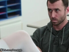 Slutty Teen Schoolgirl Horny in Detention