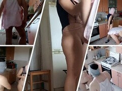 Zadok k puse, Veľký zadok, Kuřba, Kompilácia, Prstovanie, Orgazmus, Drobunké, Stockings