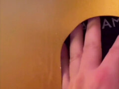 Hung Guy with a Rock-hard Cock at the Gloryhole