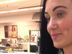 POV blowjob and sex with hot brunette Lucy Newton