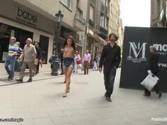 Tiny European stunner pokes on a city bus (Zenza Raggi, Niky Saucy, Niki Jiggly)