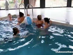 Watch these hot lesbians get off in a Spa Day orgy with tight shaved pussy, small boobs, and a big ass, featuring a big ass,