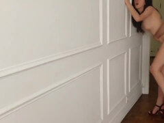 Beautfiful dancer gets poke standing up