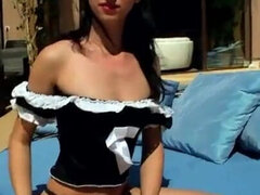 Anal, Stora tuttar, Avsugning, Brunett, Sperma shot, Tysk, Liten och nätt, Pool