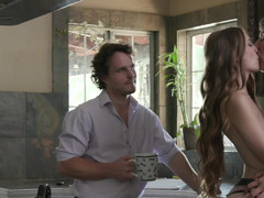 Braunhaarige, Aufs gesicht abspritzen