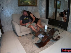 Amatør, Rumpe, Stor rumpe, Stor kukk, Kukk suging, Hjemmelaget, Slikking, Trekant