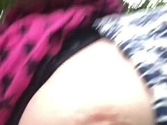 Public Titty Play Whilst Walking in the Great Outdoors