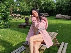 Amateur, Béant, Mère que j'aimerais baiser, Nue  à poil, De plein air, Pisser, Chatte, Solo