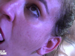 항문, 큰 엉덩이, 흑갈색 머리, 커플, 여자, 피스팅, 힐, 수음