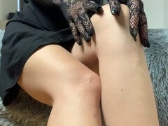 18, Sperma shot, Fingering, Orgasm, Liten och nätt, Fitta, Stockings, Hora