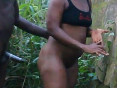 아프리카인, 아마추어, 큰 엉덩이, 큰 음경, 흑인, 약간 뚱뚱한, 집에서 만든, 야외의