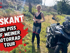 Hot Mini Piss on Motorcycle Tour