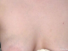 A sexy Brianna Green strips naked in her study