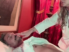 Charming 18-year-old blonde girl aces her steamy sex and kissing exams