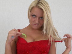 Blondine, Hd, Lingerie, Masturbation, Natürlichen titten, Russisch, Solo, Nass