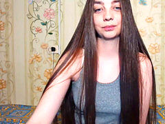fantastic lengthy Haired brown-haired Hairplay and Brushing, Long Hair, Hair