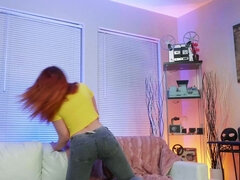 Redhead Molly Stewart plays sex toys alone