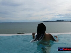 Big butt Thai GF AirBnb swim and fuck