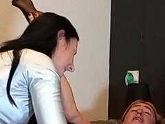 Anal, Bondage disciplina dominação submissão sadismo e masoquismo, Bondagebeldade, Morena, Mulher dominante, Alemãoã, Escravoa, Meias finas