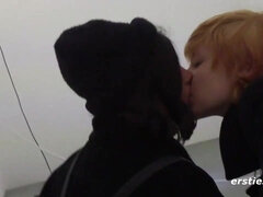 Lovely amateur lesbians interesting porn clip