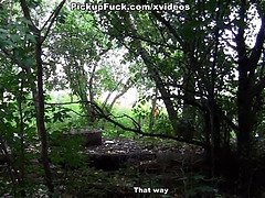 Young blonde sucks a huge dick on the street!