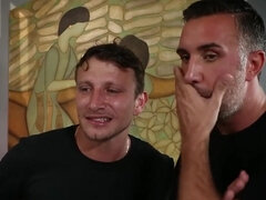 Grote lul, Pijpbeurt, Bruinharig, Lul, Natuurlijk, Orgasme, Tiener, Trio