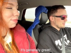 자동차, 입에 사정, 대단히, 야외의, 공개적인