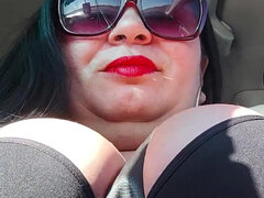 Sharing My Tits in Outdoor Public Route