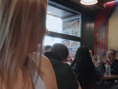 Chica, Tetona, Europeo, Sexo duro, Tetas naturales, Público, Realidad, Tatuaje