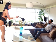 Grosse bite, Noire, Sucer une bite, Éjaculation interne, Interracial, Domestique, Mère que j'aimerais baiser, Nénés