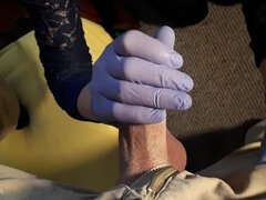 Pijpbeurt, Sperma in mond, Handschoenen, Handbeurt, Gezichtspunt