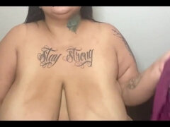 Busty Tattooed BBW Plays with Her Ass - Mary Jhuana