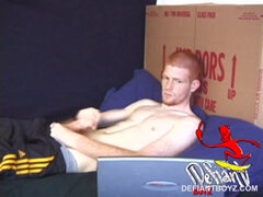 Young Tristian's Hot Solo Scene: Bathroom Jerk Off and Mirror Cum Shot