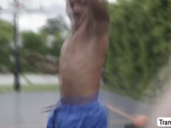 Anal, Store pupper, Dype svelg, Raseblandet, Anus slikking, Shemale, Trekant