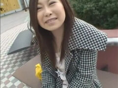 Pleasing oriental Yuno Shirasuna perfroming in fetish sex video outside