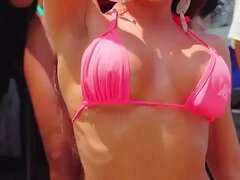 Strand, Bakom scenen, Bikini, Småväxt