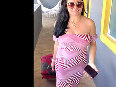 Latina milf linda, coroa gostosa, nos bastidores