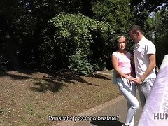 Blonde teen Giovani Amanti has a crazy idea about sex: POV blowjob for cash