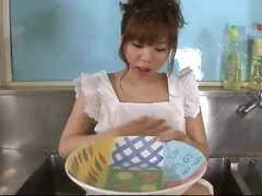 Busty Asian Aoi Mizumori lets her man play deliciously nasty sex games with her boobs