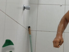 Big Sexy Boy Gets Horny While Taking a Shower.