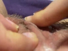 Clitoris grande, Fetiche, Peludo, Masturbación, Orgasmo, Coño, Apretado, Mojado